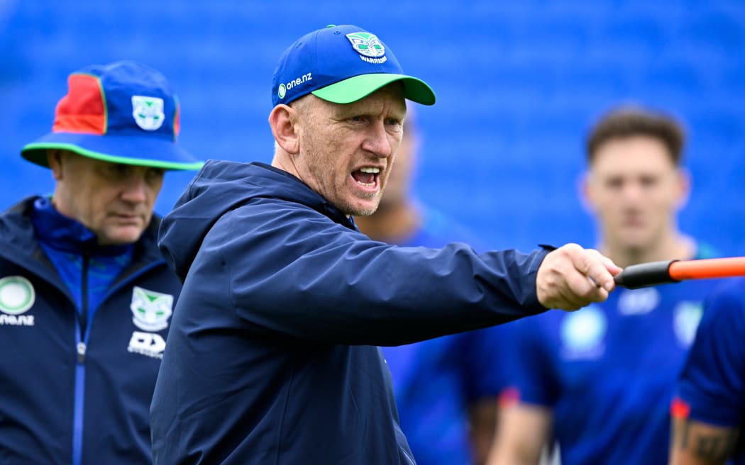 Warriors coach Andrew Webster at Pre-season Training.
