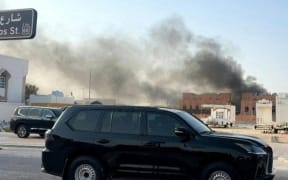 This frame grab taken from an AFPTV footage shows smoke billowing after explosions in Qatar's capital, Doha, on 9 September, 2025.