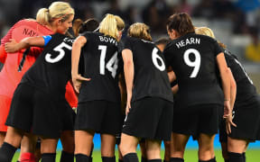 The New Zealand Football Ferns team vs the USA at the Rio Olympics. 2016.