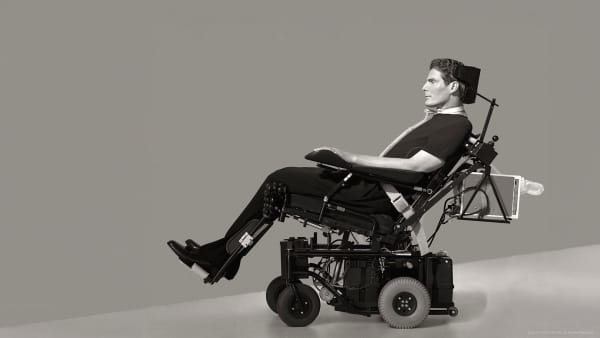 Christopher Reeve in a still from Super Man The Christopher Reeve Story.