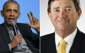 Barack Obama and Michael Pengilly.