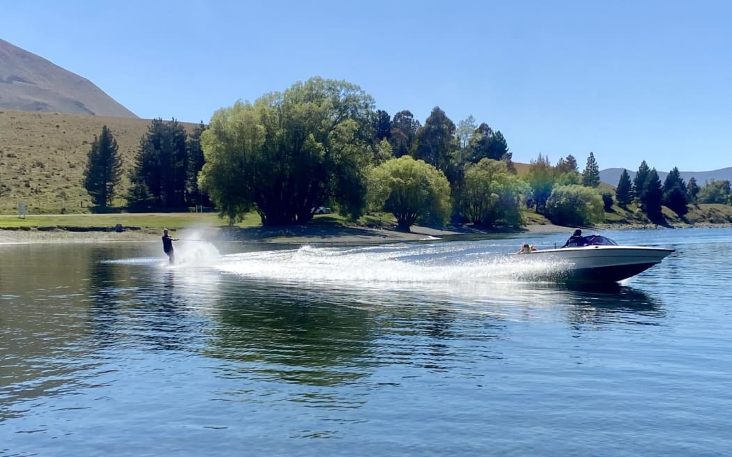 Steph Sim was able to go for a water ski last summer on Lake Camp but holds grave concerns for the future of the recreatonal reserve. PHOTO SUPPLIED