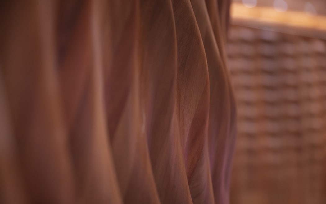 Diffusive acoustic panels (pictured) were installed as part of the $150 million Concert Hall upgrade.