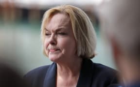 National Party leader Judith Collins holds a media conference at Stonewood Homes on 15 October, 2020.