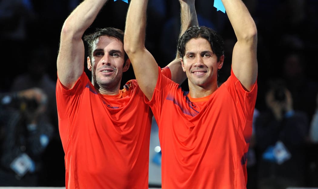 Spanish tennis players David Marrero, left, and Fernando Verdasco.