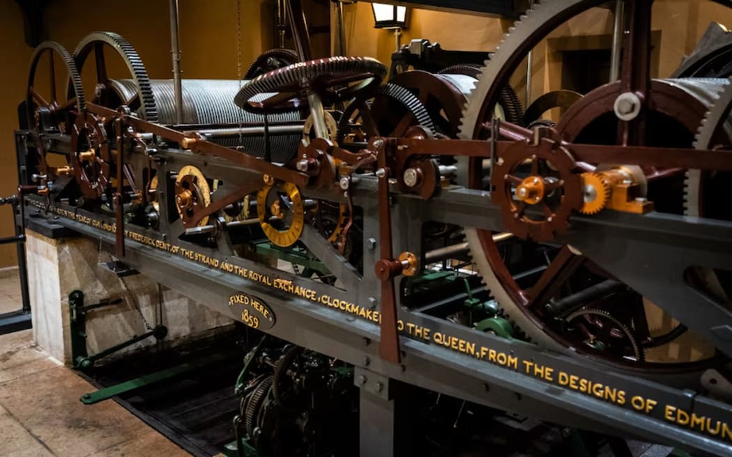 The mechanism inside Elizabeth Tower dates to the 19th century. (ABC News: Adrian Wilson)
