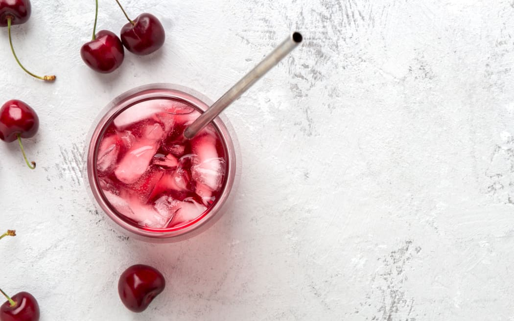 Glass of tart cherry juice