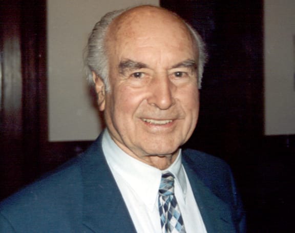 Albert Hofmann in 1993, at the 50th anniversary of the discovery of LSD in Lugano, Switzerland.