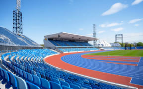 Alexander Stadium in Birmingham, site of atheletics, opening and closing of Commonwealth Games