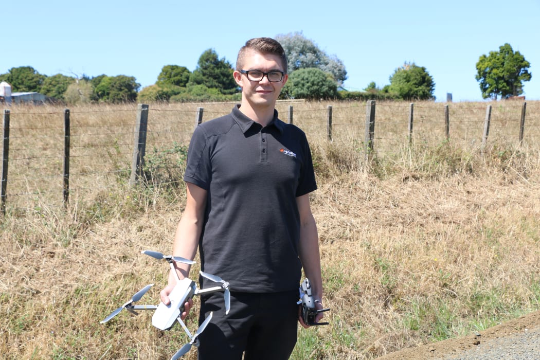 Herbert Fowles, a friend and family member of missing man Denver Chance, has been using his drone to help in the search.