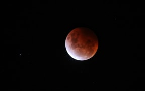 The blood moon lunar eclipse on Wednesday. Alistair Bain supplied this image, taken at Orewa, north Auckland.