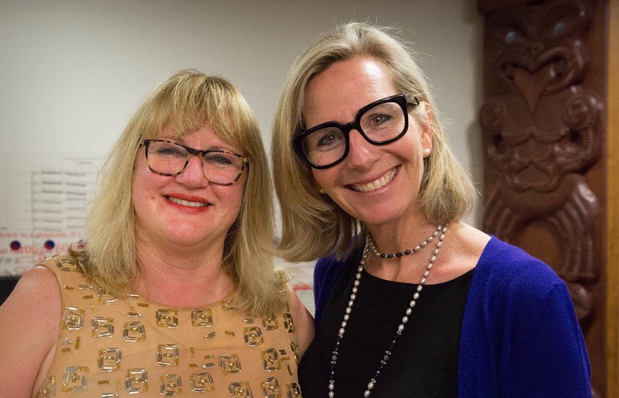 Toronto based serial entrepreneur and founder of SheEO, Vicki Saunders, and the co-founder of My Food Bag, and former Telecom chief executive Theresa Gattung.
