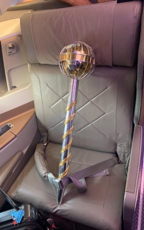 The Mace won by the Black Caps in the World Test Championship final on the flight home to New Zealand.