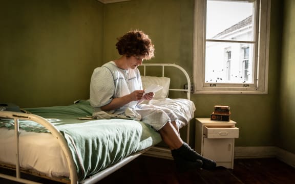 Still from the Minerva Productions film 'The Strangest of Angels' featuring Jayne Tankersley as Janet Frame