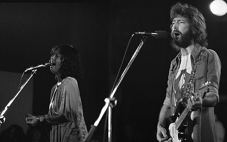 Eric Clapton on the road circa 1975