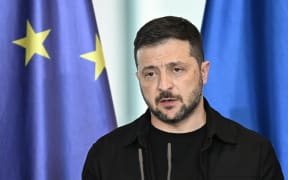 Ukrainian President Volodymyr Zelensky speaks after a video conference of European leaders with the US President on the Ukraine war ahead of the summit between the US and Russian leaders.