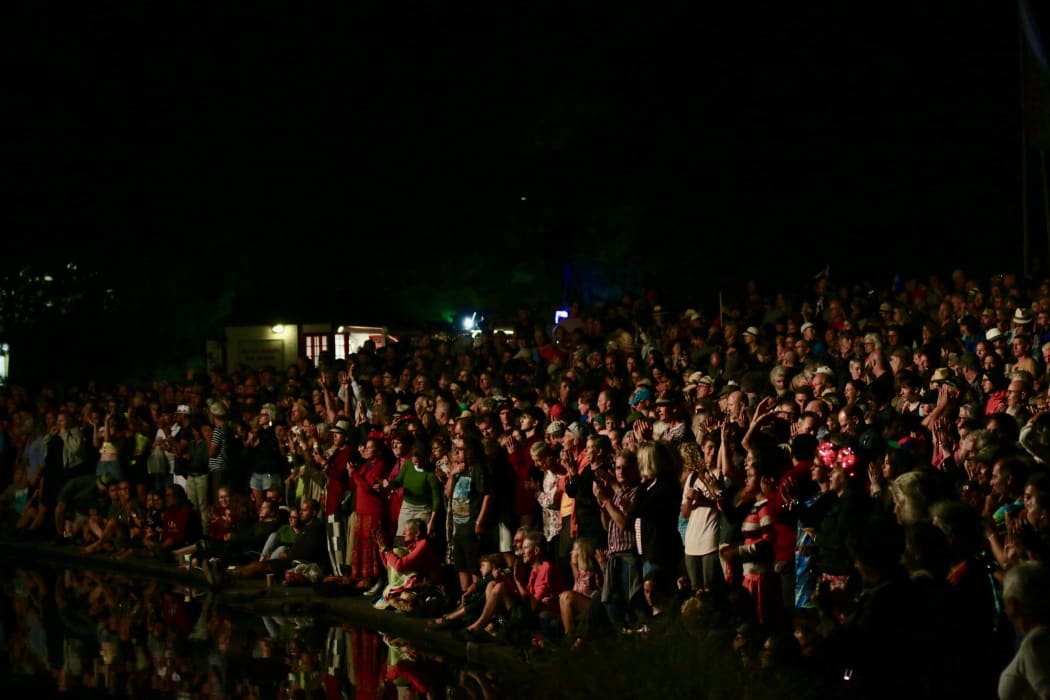WOMAD crowd at the waters edge