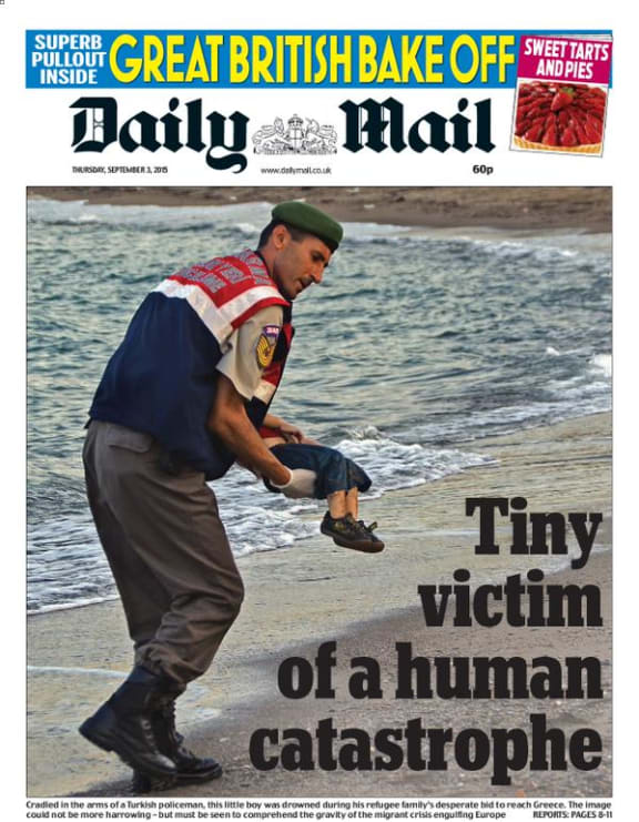 The UK's Daily Mail front page on Friday.