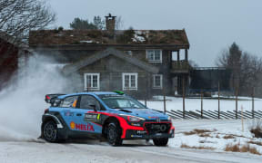 Hayden Paddon in action at WRC Sweden