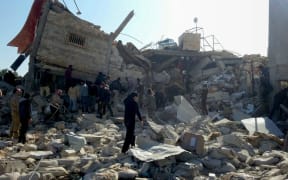 An image released by Medecins Sans Frontieres (MSF) of a hospital hit by air strikes.