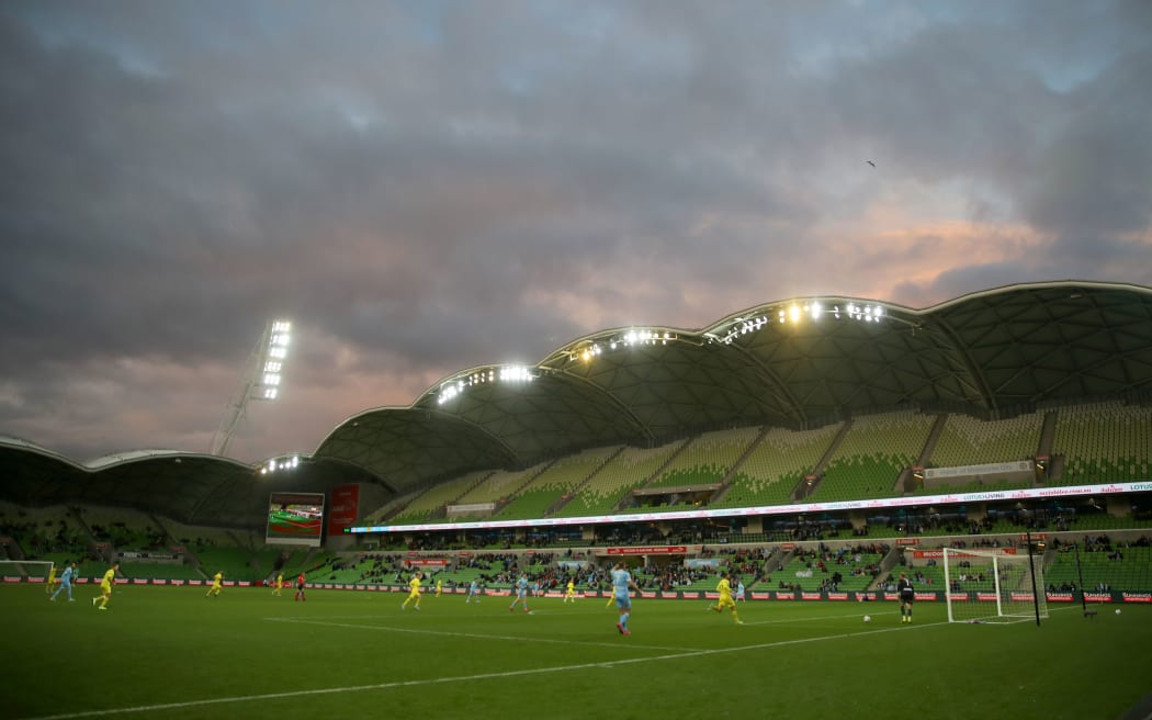 A-League match between Melbourne City FC and the Wellington Phoenix at AAMI Park 2021.