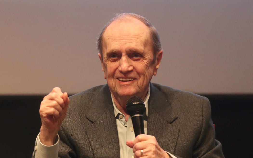 LOS ANGELES, CA - APRIL 16: Actor Bob Newhart speaks during "The Big Bang Theory" Special Screening and Panel Discussion at the Landmark Nuart Theatre on April 16, 2014 in Los Angeles, California.   Frederick M. Brown/Getty Images/AFP (Photo by Frederick M. Brown / GETTY IMAGES NORTH AMERICA / Getty Images via AFP)