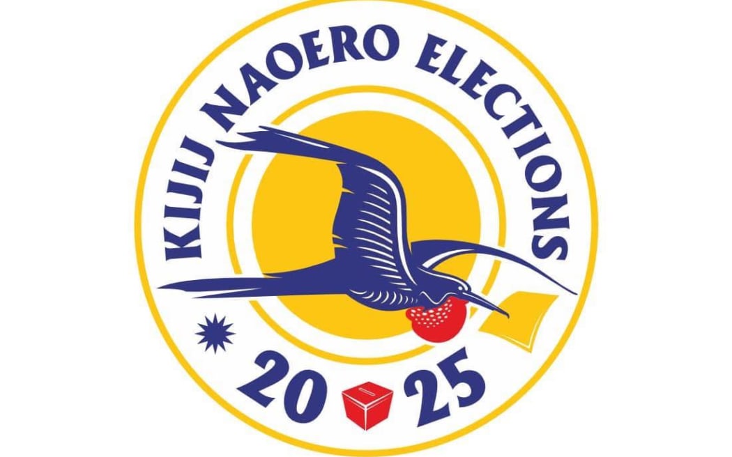 The new logo for the 2025 Nauru general election. It shows the frigate bird - Nauru's national national symbol - carrying its ballot paper ready for voting.