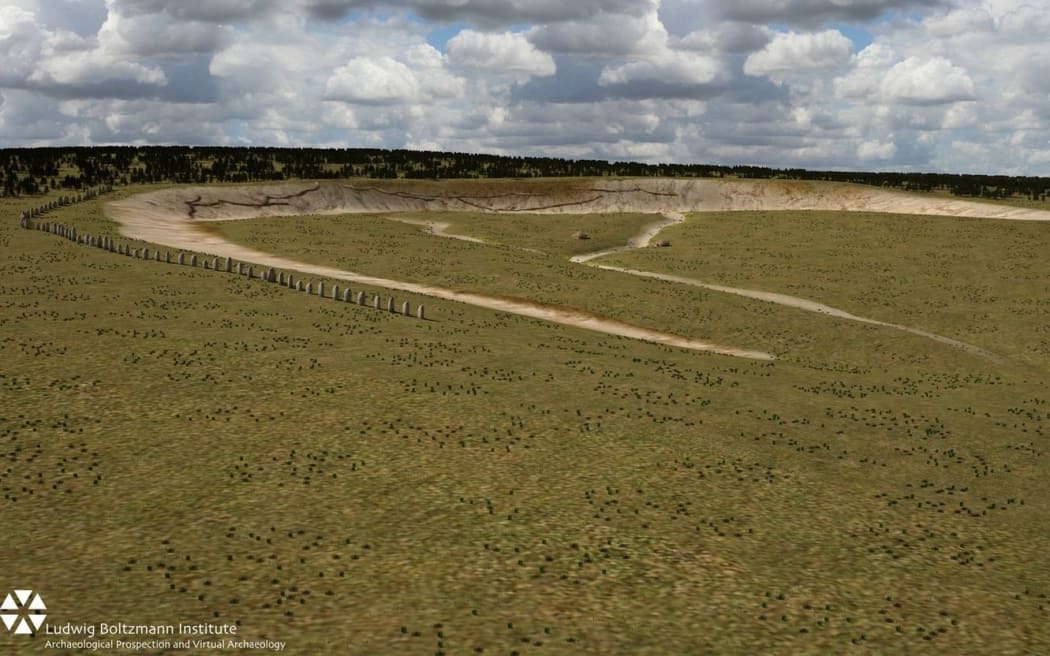 A computer simulation of how the stones would have looked, thousands of years ago.