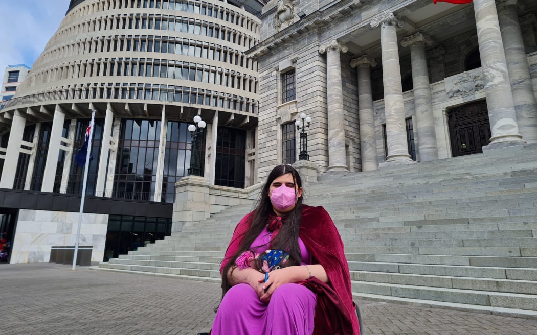 Matty Angel headed to Parliament to call for an inquiry into an in-home care model she says is dangerous.
