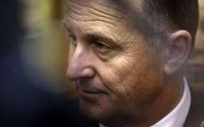 John Key during caucus run 23/06/2015