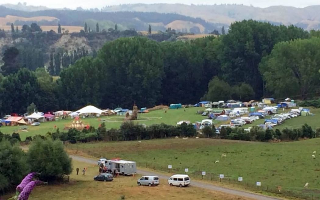 An image on the Kiwiburn Facebook page shows campers at the Rangitikei festival.