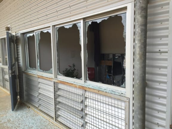 A supplied image shows damage following unrest at the Christmas Island Immigration Detention Centre. The photo was supplied on 11 November 2015 by the office of Australian MP Peter Dutton.