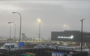 Fog at Auckland Airport.