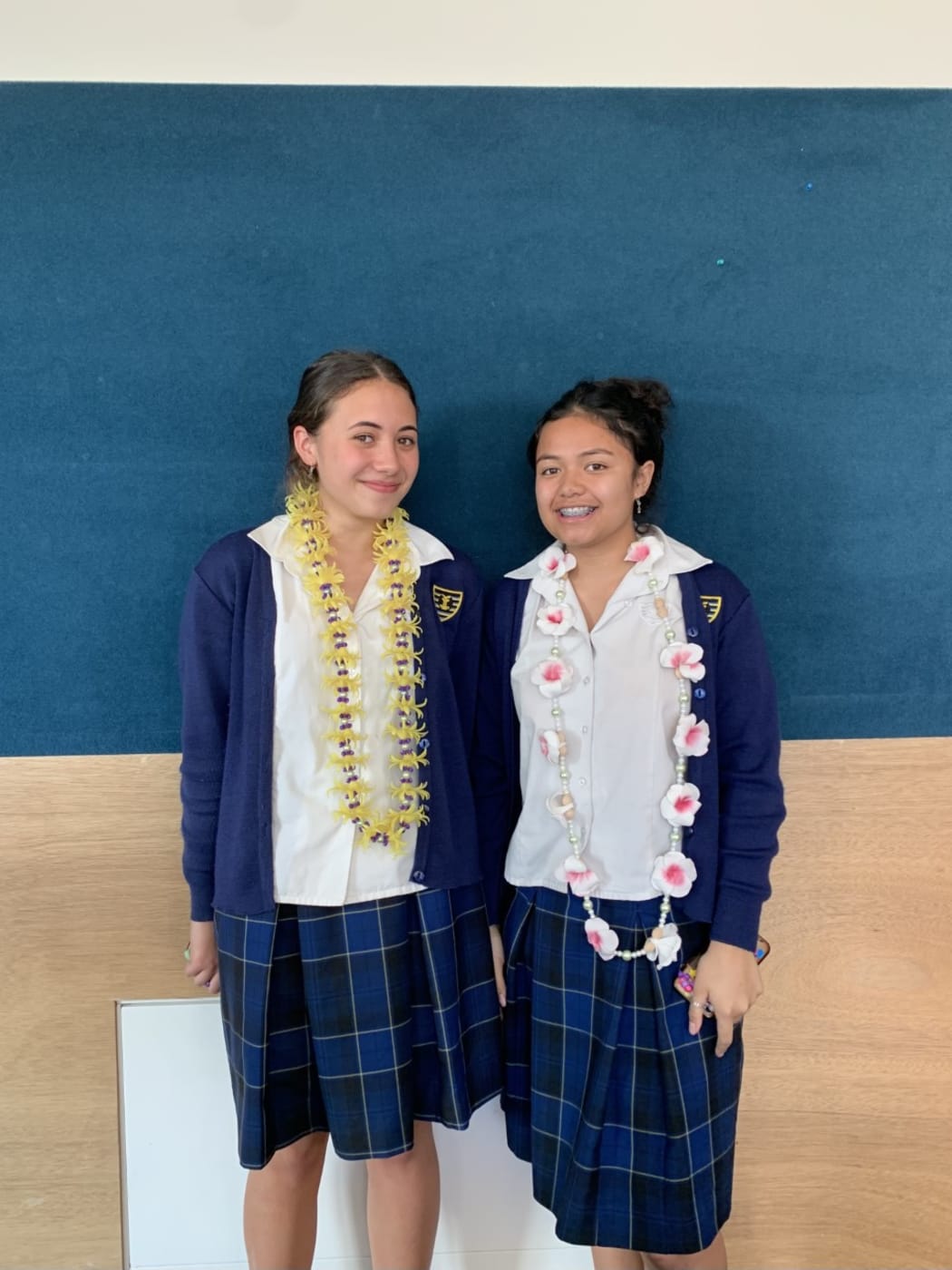 Niva So'o and Ohjan Aukuso - Year 11 students at Wellington East Girls' College.
