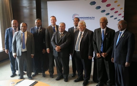 Pacific leaders at talks with the head of Britain's Diplomatic Service at the Foreign and Commonwealth Office, Sir Simon McDonald.