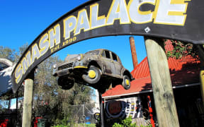 Entry to Smash Palace, Gisborne.