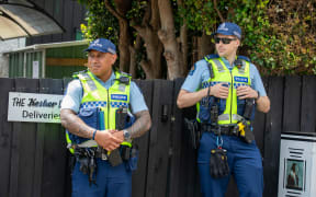 Police outside Kosher Deli NZ