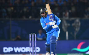 India's Shubman Gill in action.