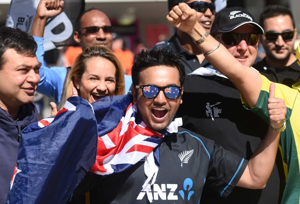Fans at the ICC Cricket World Cup Final.