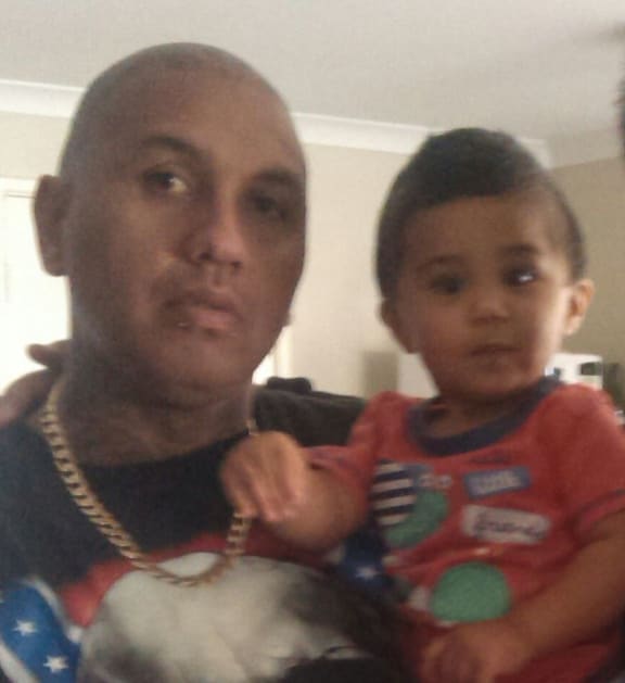 Pictured is Mehaka Tepuia (the bikie) and grandson Nikau Ashby