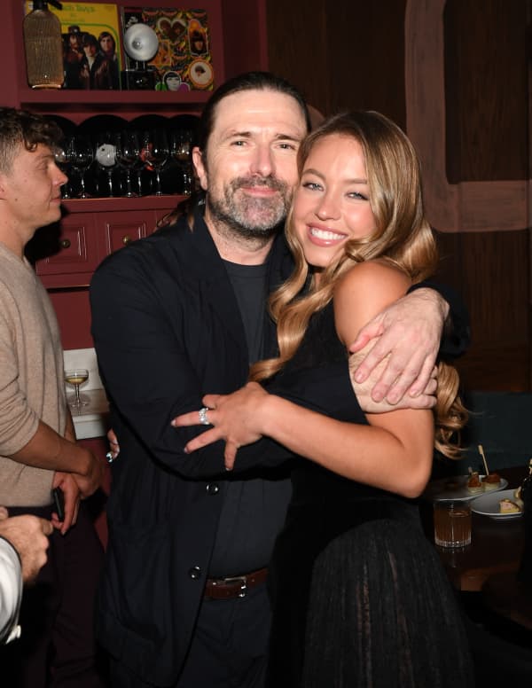 Dave Michôd and Sydney Sweeney at the Christy premiere party during the Toronto International Film Festival on September 05, 2025.