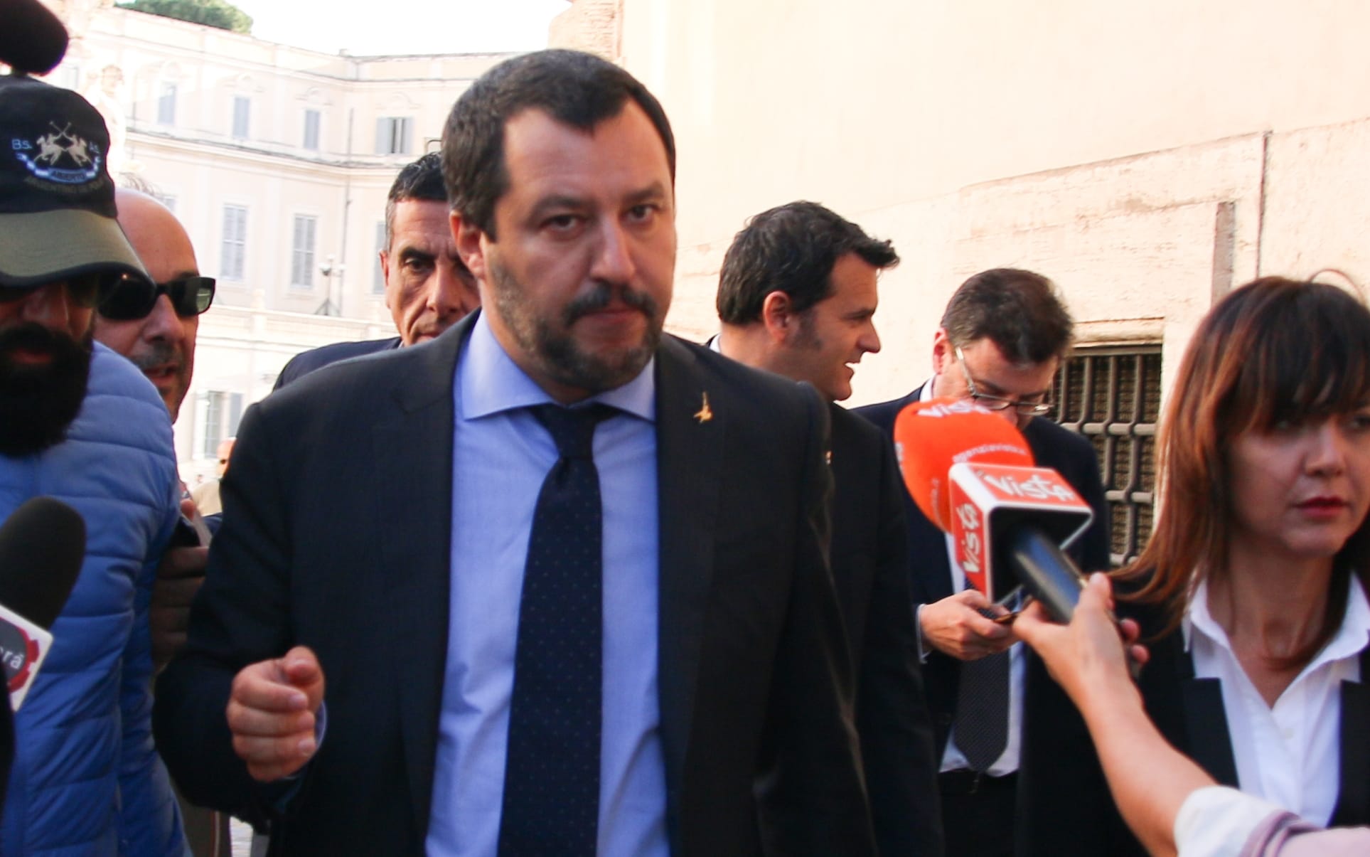 Interior Minister, Matteo Salvini, leader of the far-right party Lega.