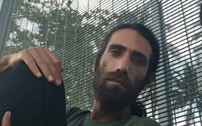 Behrouz Boochani at the Manus Island detention.