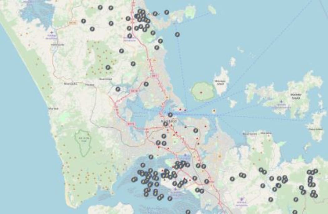 There were 130 lightning strikes reported in the Auckland region in five minutes.