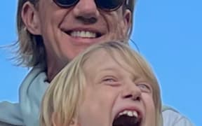 Nathan Haines and son Zoot