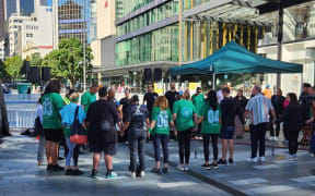 Group pay respects where Efeso Collins died - singing waiata led by Dave Letle