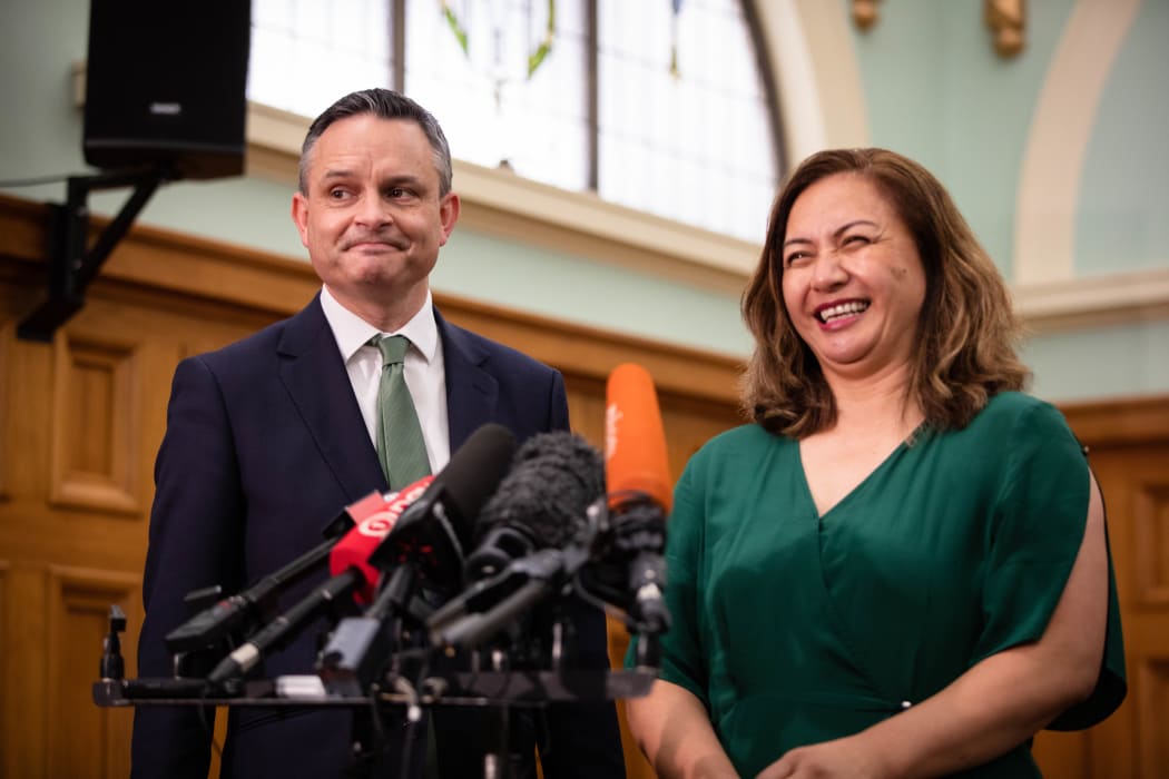 Marama Davidson and James Shaw