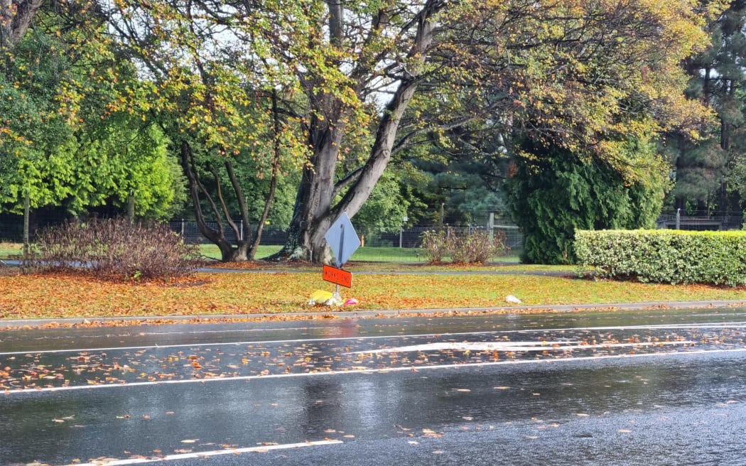 The site of Friday's crash in Invercargill in which four teenagers died.