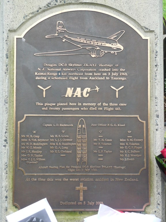The memorial plaque.
