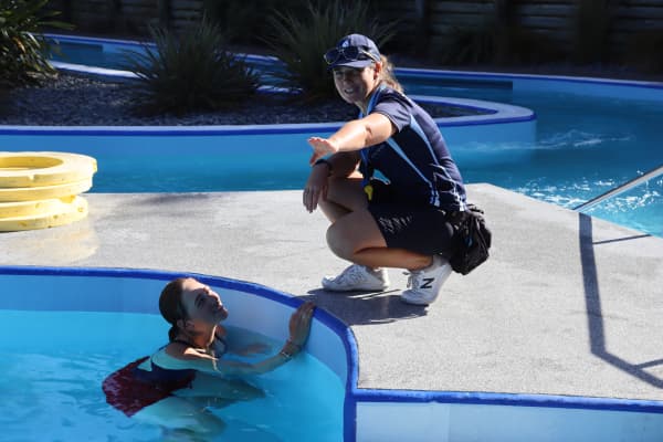 Lifeguard manager Chantelle Hutton at Hanmer Springs Thermal Pools and Spa.
